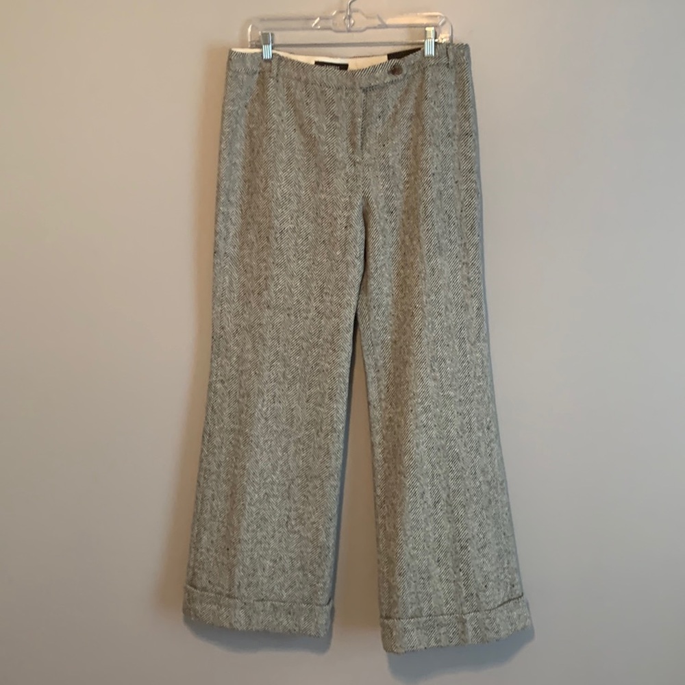 NWT Express Wool Wide Leg Pants Herringbone